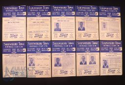1959/60 Shrewsbury Town Div. 3 home match programmes Bournemouth/Mansfield Town reserves, Norwich
