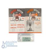 1954/55 Manchester Utd youth v West Bromwich Albion youth FAYC final 27 April 1955, 4 page special