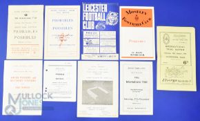 1958-79 Rugby Trials Programmes (9): English: 1960 (Coventry) and 1971 (Bradford), 1969 (Morley) and