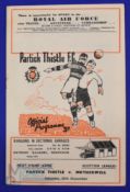 195051 Partick Thistle v Third Lanark Scottish League Div. 'A' match programme 16 December 1950;