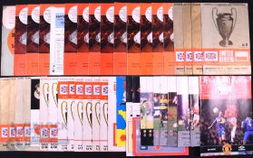 Selection of Manchester Utd. home European match programmes 1957/58 Red Star Belgrade, 1963/64