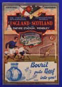 1932 England v Scotland international match programme at Wembley 9 April 1932; slight rust to