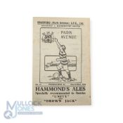 1945/46 Football League (north) Bradford Park Avenue v Manchester Utd 4 page programme 23 March