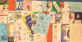 Collection of a variety of Irish Club programme issues to include 1977/78 Newry Town v Milford