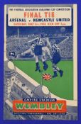 1952 FAC final Newcastle Utd v Arsenal match programme 3 May 1952; rusty staples, o/wise good. (1)