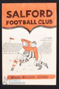 1958/59 At Manchester Utd: Salford v Leeds rugby league match at Old Trafford 5 November 1958, match