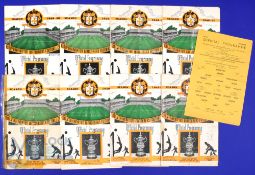 1949/50 Wolverhampton Wanderers home reserve programmes v Barnsley, Bolton Wanderers, Aston Villa (4