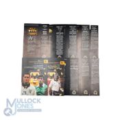 1997-2011 Wolves Wolverhampton Wanderers Sportsman Dinners: end of season and similar menu cards,