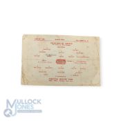 1945/46 FAC match programme Manchester Utd v Preston NE single sheet 26 January 1946; creases