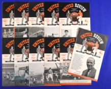 1956/57 Manchester Utd home match programmes v Birmingham City (+ token sheet, minus token), Preston