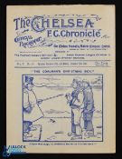 1909/1910 Chelsea v Newcastle Utd Div 1 match programme 27 December 1909; also contains South