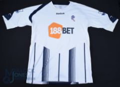 2009/10 John Elmander No 9 Bolton Wanderers match worn home football shirt v Manchester City 12
