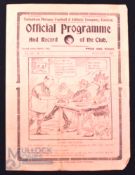 1927/1928 Tottenham Hotspur v Manchester Utd Div. 1 match programme 4 February 1928, 4 pages; centre