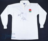 1988-92 Brian Moore's Signed England Rugby Jersey: Nike large 44