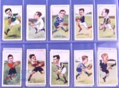 1926 Full Set Player's Rugby and Soccer Cigarette Cards: The complete set of 50, neatly sleeved,