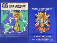 1966 World Cup Final programme England v West Germany 30 July 1966 plus Tournament programme