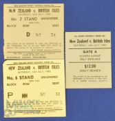 1983 British and I Lions Rugby Tickets (3): 4th Test at Auckland, July 1983, three different tickets