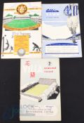 1953/54 Manchester Utd away match programmes v Aston Villa, WBA, Wolves (champions); fair. (3)