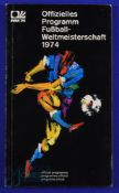 1974 World Cup in Germany official tournament pocket sized programme 144 pages packed with