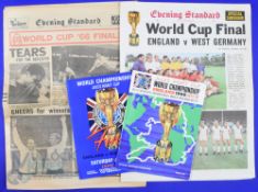 1966 England World Cup Final Programmes: Evening Standard Special World Cup Final newspapers -