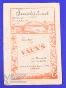 1948/49 Sunderland v Manchester Utd Div. 1 match programme 2nd October 1948; writing to cover,
