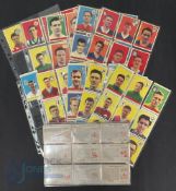 A & BC Bubble Gum Cards - 1958 Football cards Without Planets 1-16 and 47-92 in plastic pages