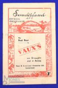 1949/50 Sunderland v Wolverhampton Wanderers Div. 1 match programme 19 November 1949 at Roker