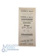 1948/49 Coleraine v Bangor match programme 2nd April 1949; fold out type; fair. (1)
