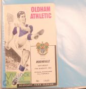 Collection of Oldham Athletic home programmes complete league season (Div. 3), plus Rochdale (Rose