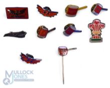 Llanelli etc Pin Badges (10): Well-known and collectable, Llanelli and Dist Supporters' Club