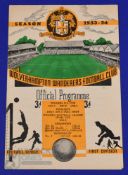 1953/54 Wolverhampton Wanderers (championship season) v Manchester Utd Div. 1 match programme 17