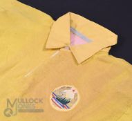 1950s(?) Romania Rugby Jersey: Really rarely seen, in old-fashioned materials and style, yellow with