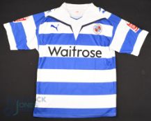 2009/10 Jay Tabb No 7 Reading FC match worn home football shirt v Middlesbrough 20 Mar, in blue
