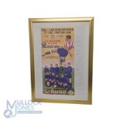 1968 World Club Championship Lithograph multi hand signed by the Manchester United Team. 15