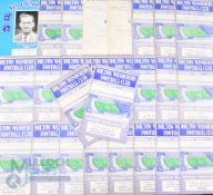 1961/62 Bolton Wanderers homes complete league season (21) plus Saarbrucken (friendly),