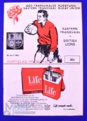 1974 British and I Lions v Eastern Transvaal Rugby Programme: At Springs. 12pp, excellent