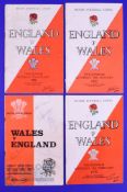 1956-1970 England and Wales Signed Rugby Programmes (4): All with some wear but generally G and with