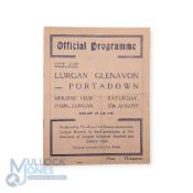 1949/50 Lurgan Glenavon v Portadown City Cup match programme at Mourne View Park, 27 August 1949