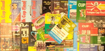 Collection of Football League Cup final match programmes 1967, 1968, 1969, 1972, 1972, 1973, 1974,