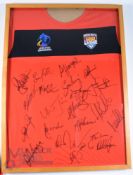 2003 Tonga Signed Rugby World Cup Shirt, multi signed shirt with signatures of Glen Fisiiahi,