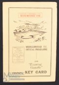 1953/54 Scarce issue Middlesbrough v Manchester Utd Div. 1 match programme 16 September 1953, kick-