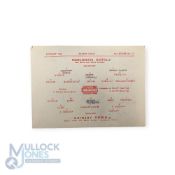 1945/46 Football League (north) Manchester Utd v Grimsby Town programme 12 January 1946; neat team