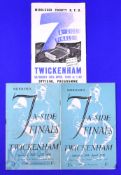 1949-1951 Inc, Middlesex Sevens Rugby Programmes (3): One grubby in centre, scores marked, one v