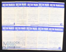 1954/55 Bolton Wanderers home match programmes v Manchester Utd, Arsenal, Newcastle Utd, Chelsea,