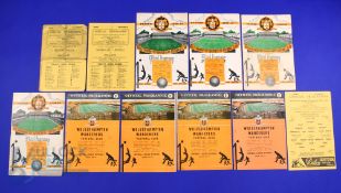 Selection of Wolverhampton Wanderers home reserves match programmes 1946/47 Aston Villa (poor),