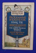 1923 FA Cup Final the 1st at Wembley-Bolton Wanderers v West Ham Utd match programme 28 April 1923