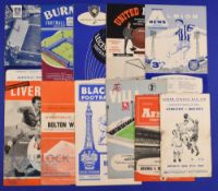 1962/63 Bolton Wanderers away match programmes v Sheffield Wednesday, Burnley, Leicester City,