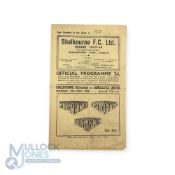 1948 Sherbourne Select XI v Newcastle Utd friendly match programme 10 May 1948, fold out type; fair.