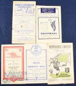 1948/49 Manchester Utd away match programmes to include Arsenal, Manchester City, Chelsea,