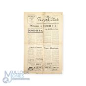 1967 Royal Club Lieges v Dundee United Inter Cities Fairs Cup Programme, large format programme,